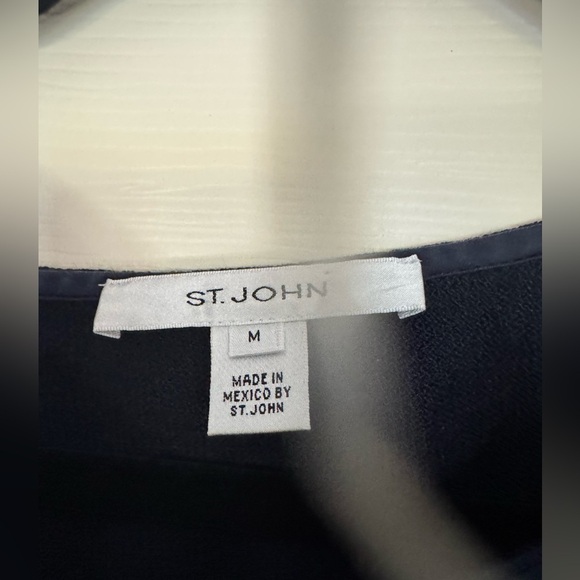 St John Cowl Neck Satin Knit Blouse - Picture 3 of 4